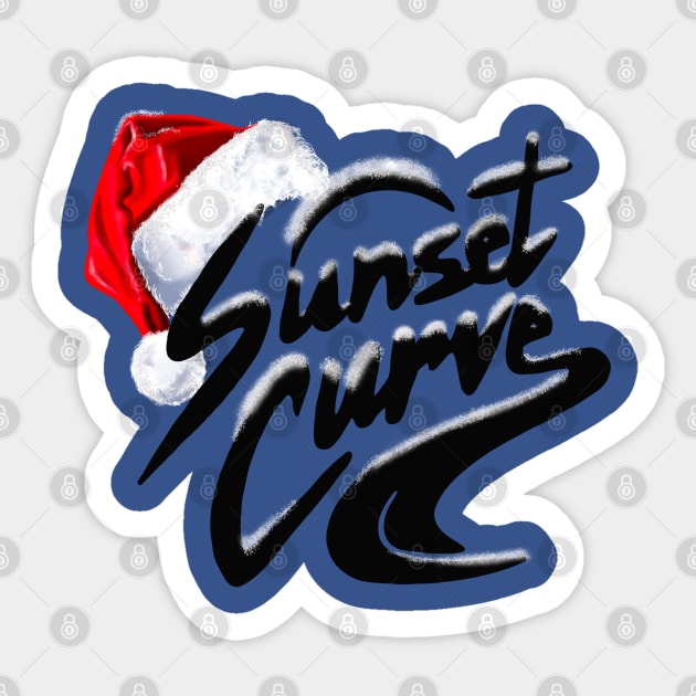 Sunset Curve Christmas logo Sticker by PG Illustration